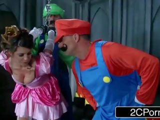 Blbec že radost hůl: super mario bros dostat zaneprázdněný s princezna brooklyn honit